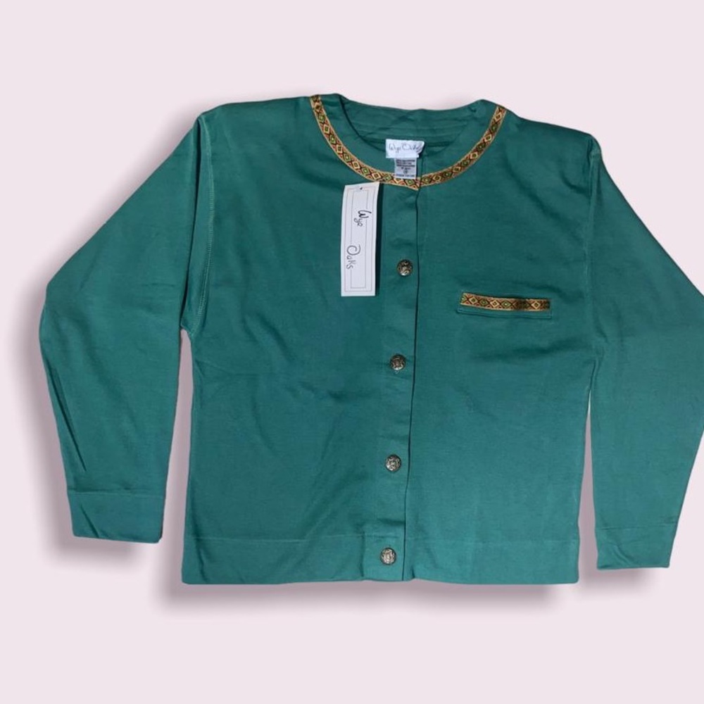 Wye Oaks - vintage 90s Deadstock Round neck cardigan size M